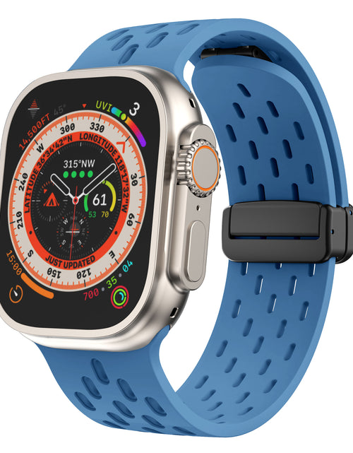 Load image into Gallery viewer, Mesh Magnetic Buckle Silicone Strap Iwatch Strap
