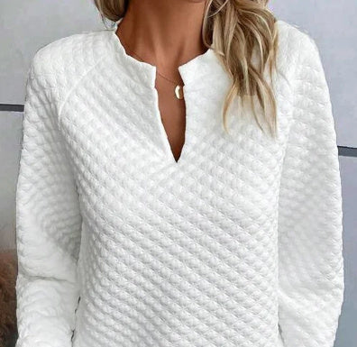 Load image into Gallery viewer, Daily Casual Notched Collar V-shaped Long Sleeve Sweatshirt Women
