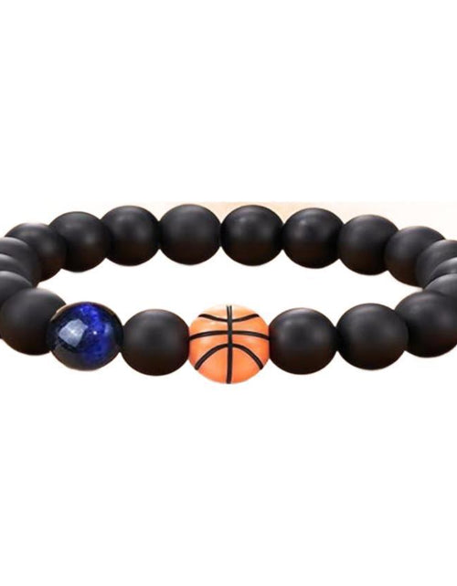 Load image into Gallery viewer, Rugby Bracelet Football Volleyball Obsidian
