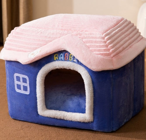 Load image into Gallery viewer, Foldable Dog House Pet Cat Bed Winter Dog Villa Sleep Kennel Removable Nest Warm Enclosed Cave Sofa Pets Supplies
