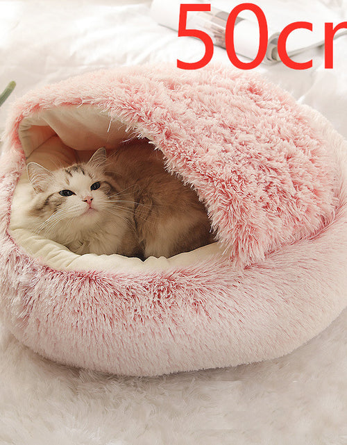 Load image into Gallery viewer, 2 In 1 Dog And Cat Bed Pet Winter Bed Round Plush Warm Bed House Soft Long Plush Pets Bed
