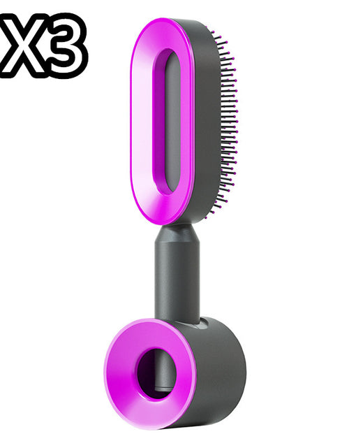 Load image into Gallery viewer, Self Cleaning Hair Brush For Women One-key Cleaning Hair Loss Airbag Massage Scalp Comb Anti-Static Hairbrush
