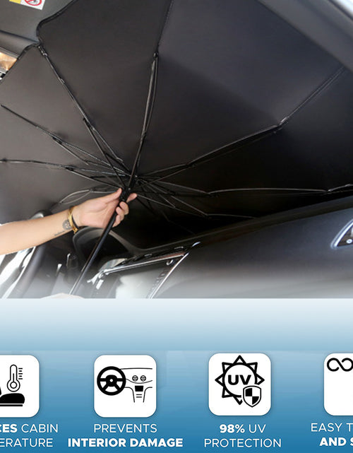 Load image into Gallery viewer, Foldable Car Windshield Sun Shade Umbrella UV Protection Heat Insulation Parasol Auto Front Window Cover Interior Protector Summer Gadgets
