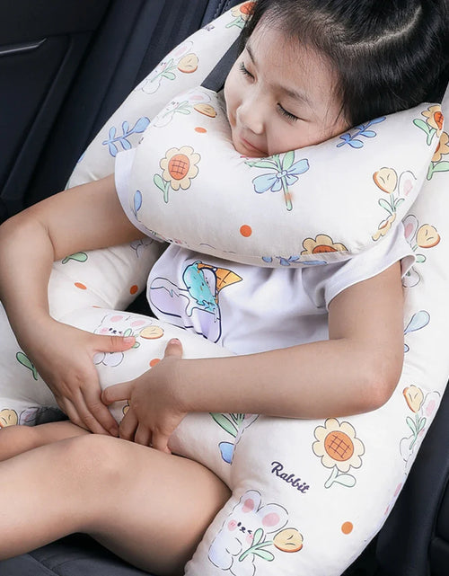 Load image into Gallery viewer, Car Seat Safety Neck Pillow Cute Kid and Adult Car Sleeping Neck Head Support H-Shape Travel Pillow Cushion Child Women Tools
