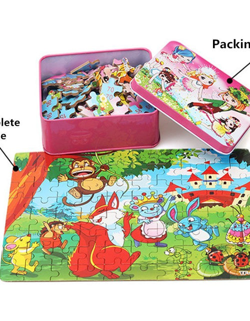 Load image into Gallery viewer, 80PCS wooden educational toys educational development baby kids training toys children animal puzzle
