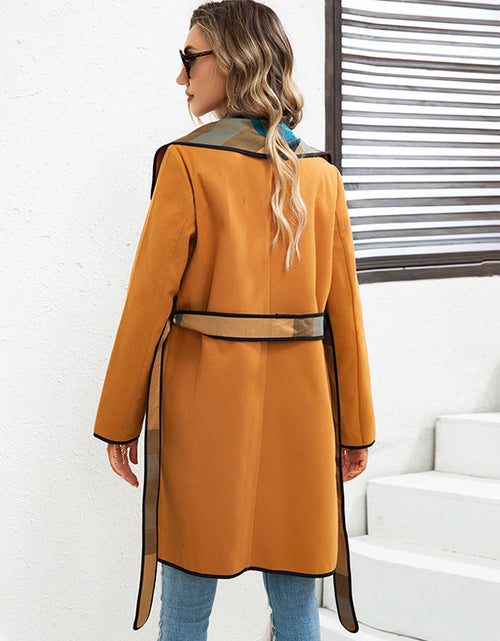 Load image into Gallery viewer, Women&#39;s Fashion Woolen Composite Strap Coat Overcoat
