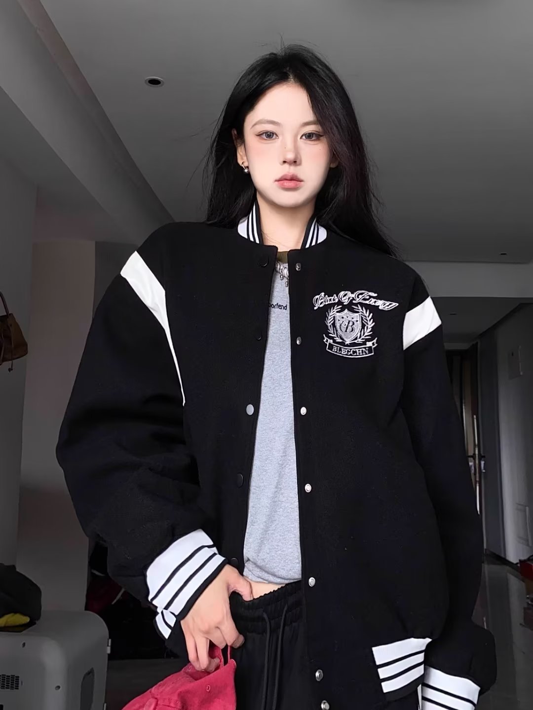 Women's American-style Retro Baseball Jacket