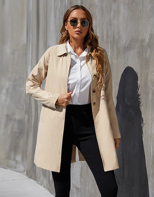 Load image into Gallery viewer, Small British Style Trench Women&#39;s Fashionable Temperament Coat
