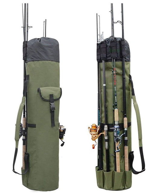 Load image into Gallery viewer, Cylinder Outdoor Fishing Bag Multifunctional Fishing Rod Bag Sea Rod Fishing Gear Storage Bag
