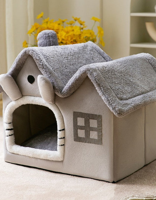 Load image into Gallery viewer, Foldable Dog House Pet Cat Bed Winter Dog Villa Sleep Kennel Removable Nest Warm Enclosed Cave Sofa Pets Supplies
