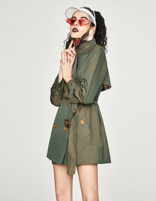 Load image into Gallery viewer, Women&#39;s Trench Coat Mid-length Korean Style Spring And Autumn
