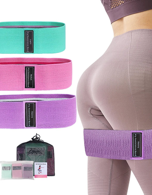 Load image into Gallery viewer, Fabric Resistance Hip Booty Bands Non-Slip Band Glute Workout Trainer Thick Bands Stretch Fitness Strips Loops Yoga Equipment
