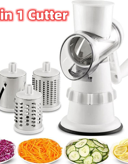 Load image into Gallery viewer, 3 In 1 Vegetable Slicer Manual Kitchen Accessories Grater For Vegetable Cutter Round Chopper Mandolin Shredder Potato Home Kitchen Supplies Kitchen Gadgets
