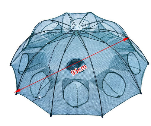 Load image into Gallery viewer, Strengthened 4-20 Holes Automatic Fishing Net Shrimp Cage Nylon Foldable Fish Trap Cast Net Cast Fold Crab Trap Fishing Network
