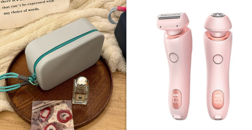 Load image into Gallery viewer, 2 In 1 Hair Removal Epilator USB Rechargeable Trimmer Women Body Razor Face Leg Armpit Bikini Hand Pubic Shaver Hair Remover
