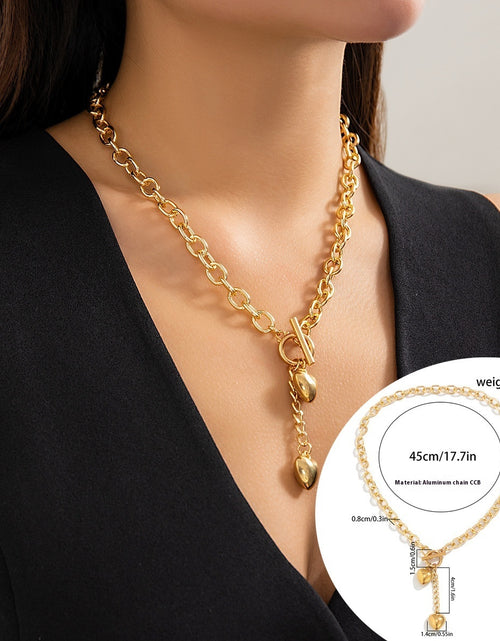 Load image into Gallery viewer, Thick Chain With Shiny Lock And Key Pendant Necklace For Women Trendy Ladies Accessories On The Neck Fashion Jewelry Female
