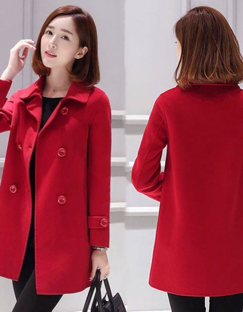 Load image into Gallery viewer, Wool Mid-length Korean Style Slim Fit Slimming And Fashionable Woolen Women&#39;s Overcoat
