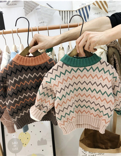 Load image into Gallery viewer, Korean Version Of Childrens Clothing Mens And Womens Baby Sweater
