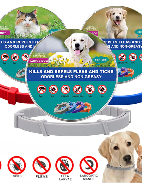 Load image into Gallery viewer, New Pet Dog Cat Collars Veterinary anti Flea and Tick Collar for Cats Dogs Anti-Parasitic Necklace for Large Small Dogs Products
