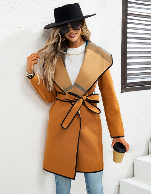 Load image into Gallery viewer, Women&#39;s Fashion Woolen Composite Strap Coat Overcoat
