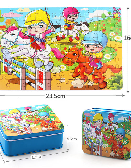 Load image into Gallery viewer, 80PCS wooden educational toys educational development baby kids training toys children animal puzzle
