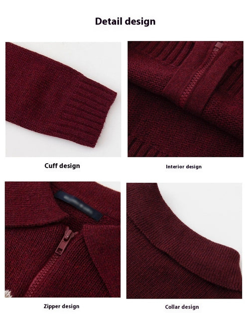 Load image into Gallery viewer, Knitted Sweater Coat Polo Collar
