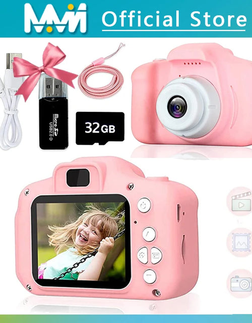 Load image into Gallery viewer, Super Cute Children Camera Kids Educational Toy Children Baby Birthday Digital Camera 1080P Video Camera with Free Gift for Girl
