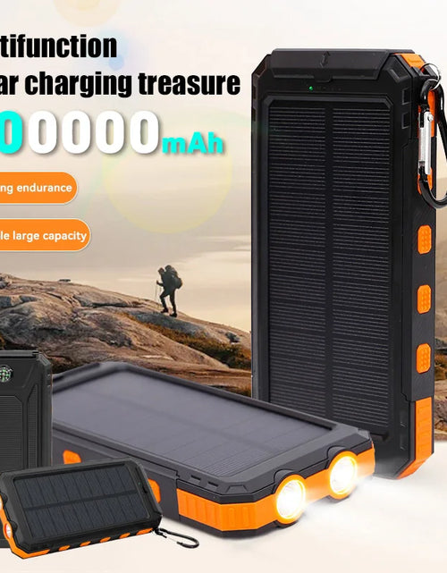 Load image into Gallery viewer, 200000Mah Solar Power Bank Outdoor Wild Fishing Camping Ultra-Large Capacity Mobile Power Portable with Compass Rapid Charging ﻿
