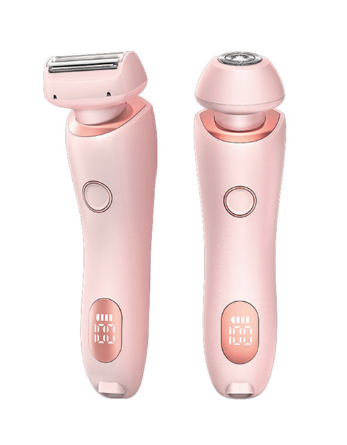 Load image into Gallery viewer, 2 In 1 Hair Removal Epilator USB Rechargeable Trimmer Women Body Razor Face Leg Armpit Bikini Hand Pubic Shaver Hair Remover
