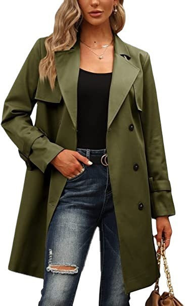 Load image into Gallery viewer, European And American Autumn Women&#39;s Double Breasted Fashion Casual Trench Coat
