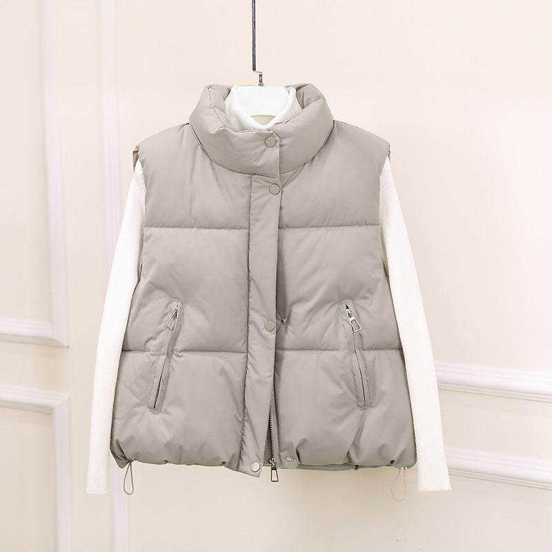 Korean Style Fashion Stand Collar Vest Loose