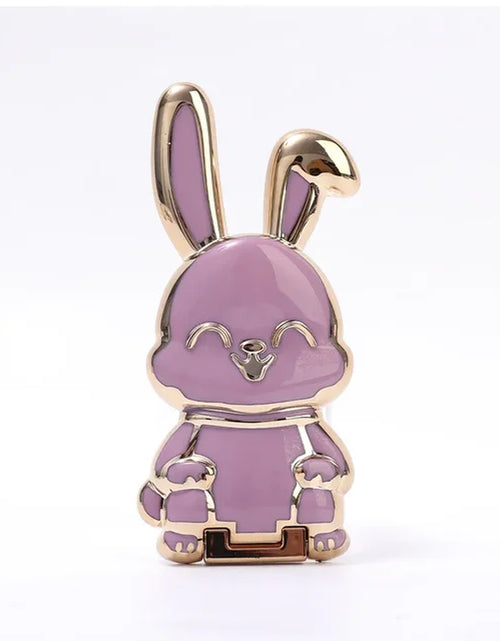 Load image into Gallery viewer, Universal Finger Ring Phone Holder Desktop Ultra-Thin Cartoon Rabbit Phone Stand Foldable Buckle Adhesive Pull Rod Support Frame
