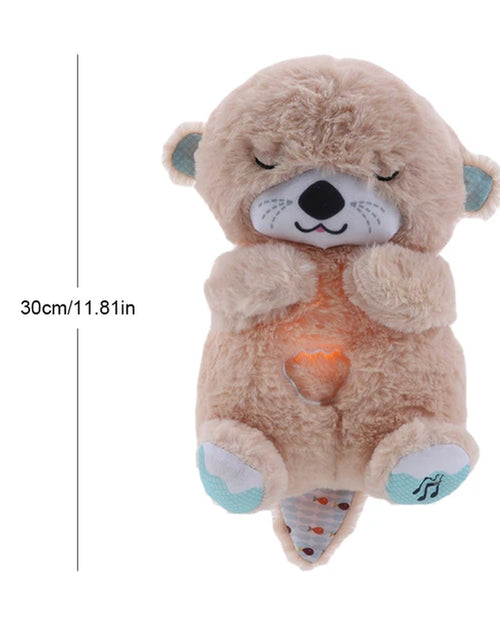 Load image into Gallery viewer, Breathing Otter Baby Sleep and Playmate Otter Musical Stuffed Plush Toy Baby Kids Soothing Music Sleep Sound and Light Doll Toys
