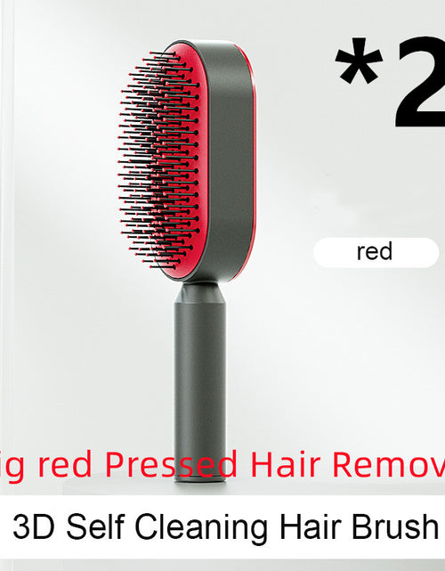 Load image into Gallery viewer, Self Cleaning Hair Brush For Women One-key Cleaning Hair Loss Airbag Massage Scalp Comb Anti-Static Hairbrush
