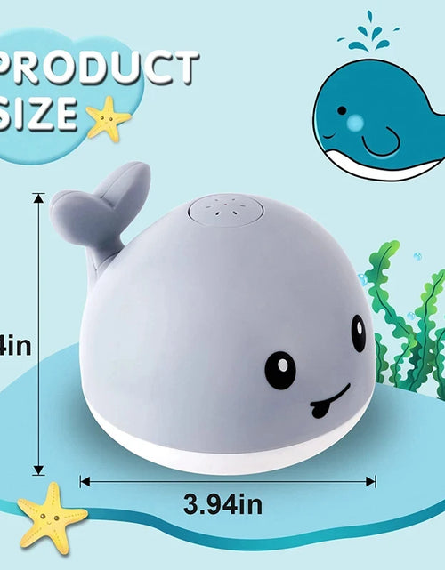 Load image into Gallery viewer, Baby Light up Bath Toys Whale Automatic Sprinkler Bathtub Toys Kids Infant Swim Pool Bathroom Toys Gifts with Music LED Light
