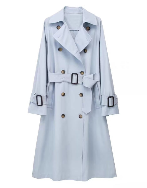 Load image into Gallery viewer, Women&#39;s Loose Long Trench Coat And Overcoat With Strap
