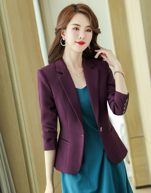 Load image into Gallery viewer, Korean Style Casual Slim Fit Waist-tight Spring And Autumn Black Small Business Suit
