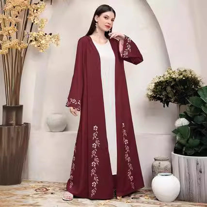 Load image into Gallery viewer, Elegant Middle East Dubai Muslim Print Cardigan Robe
