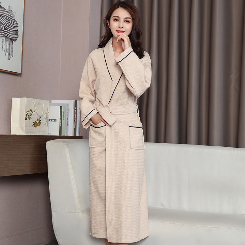 Thin Bathrobe Cotton Absorbent