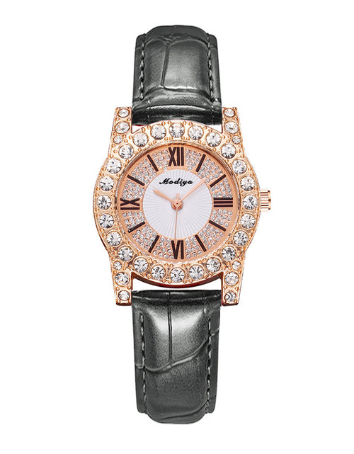 Load image into Gallery viewer, Women&#39;s Korean-style Diamond-embedded Creative Watch With Roman Scale
