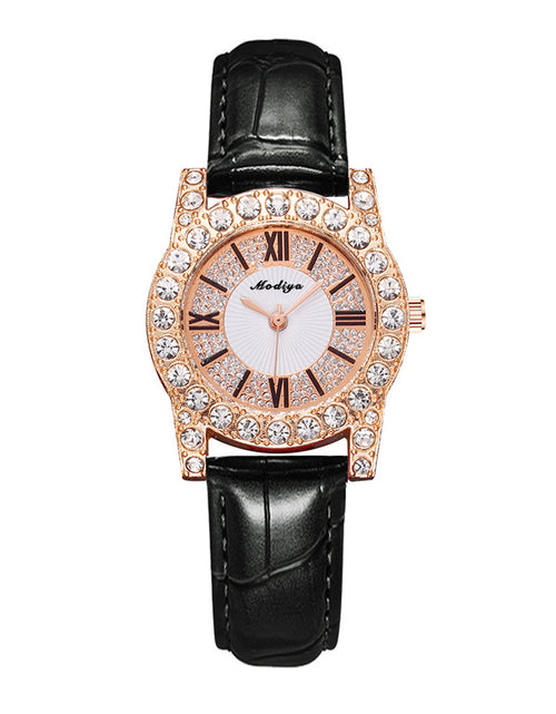 Load image into Gallery viewer, Women&#39;s Korean-style Diamond-embedded Creative Watch With Roman Scale
