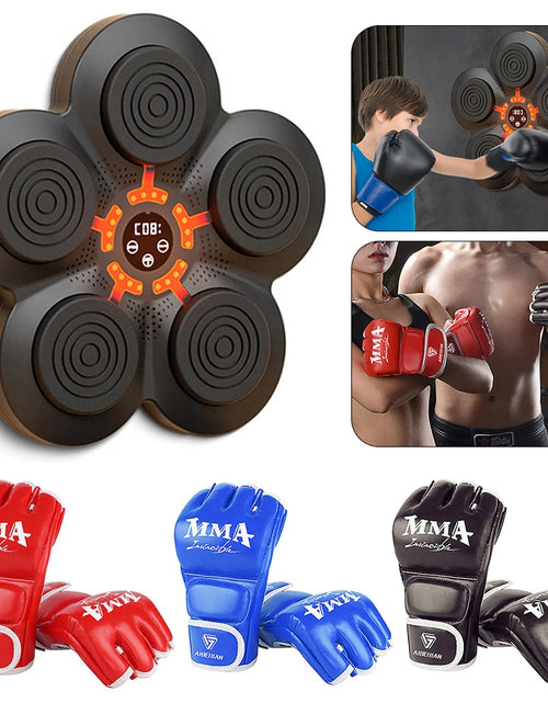 Load image into Gallery viewer, Intelligent Music Boxing Trainer Electronic Boxing Machine Wall Target LED Lighted Sandbag Relax Boxing Response Training Target
