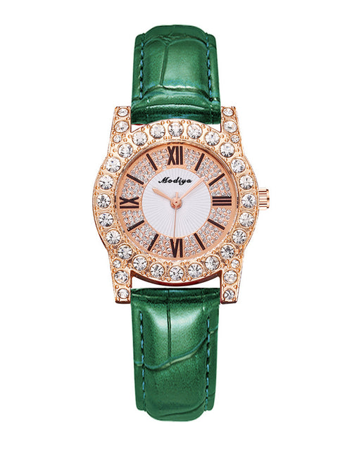 Load image into Gallery viewer, Women&#39;s Korean-style Diamond-embedded Creative Watch With Roman Scale
