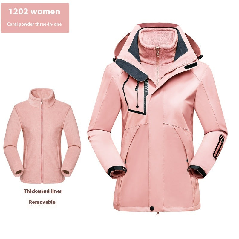 Outdoor Windproof Warm Shell Jacket Two-piece Set