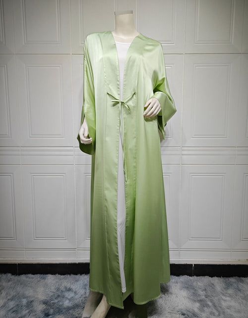 Load image into Gallery viewer, Middle East Muslim Robe Fashion Satin Soft Dress
