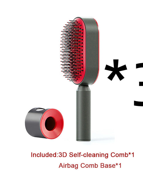 Load image into Gallery viewer, Self Cleaning Hair Brush For Women One-key Cleaning Hair Loss Airbag Massage Scalp Comb Anti-Static Hairbrush
