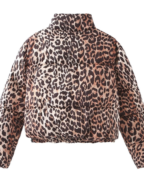 Load image into Gallery viewer, Women&#39;s European And American Leopard-print Padded Loose Cotton-padded Jacket
