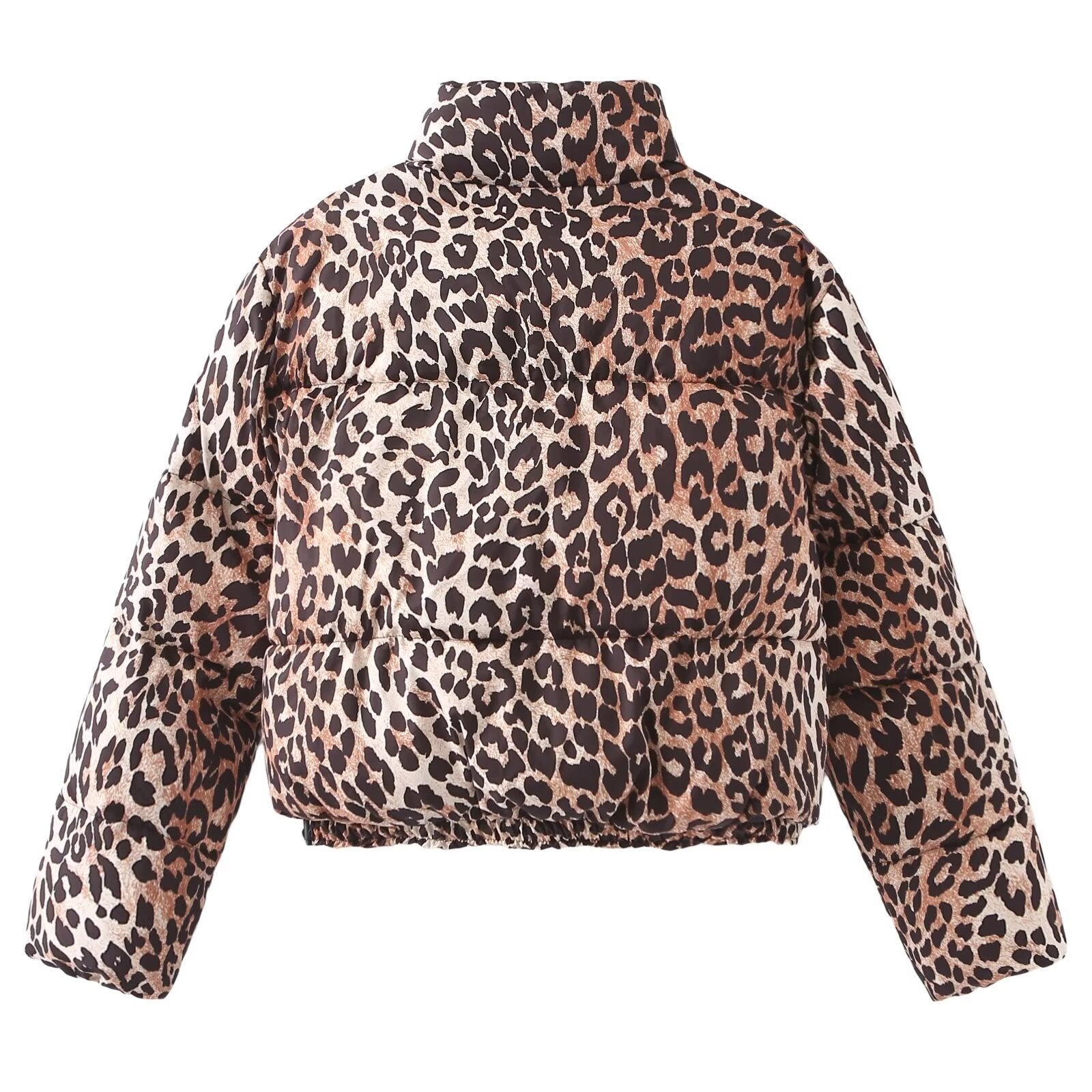 Women's European And American Leopard-print Padded Loose Cotton-padded Jacket