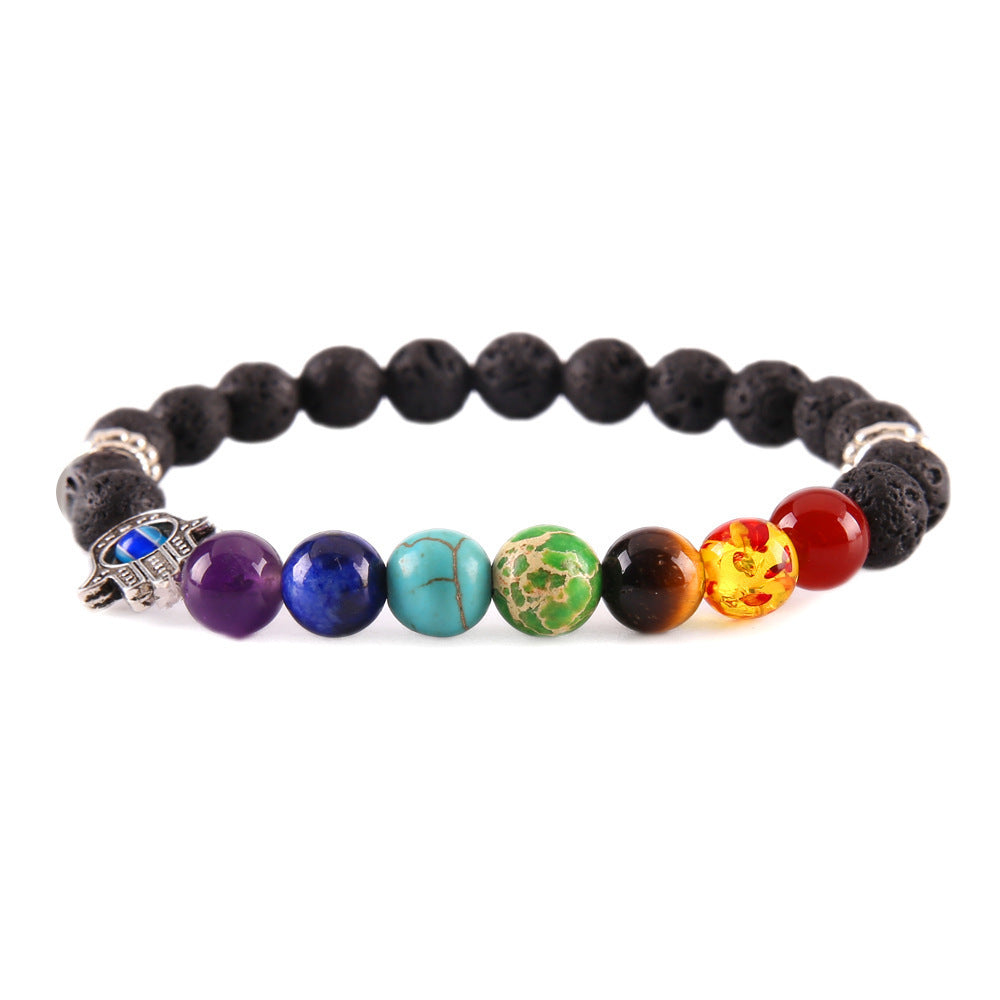 Fashion Personality Volcanic Rock Colorful Bracelet