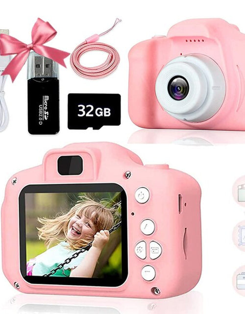 Load image into Gallery viewer, Super Cute Children Camera Kids Educational Toy Children Baby Birthday Digital Camera 1080P Video Camera with Free Gift for Girl
